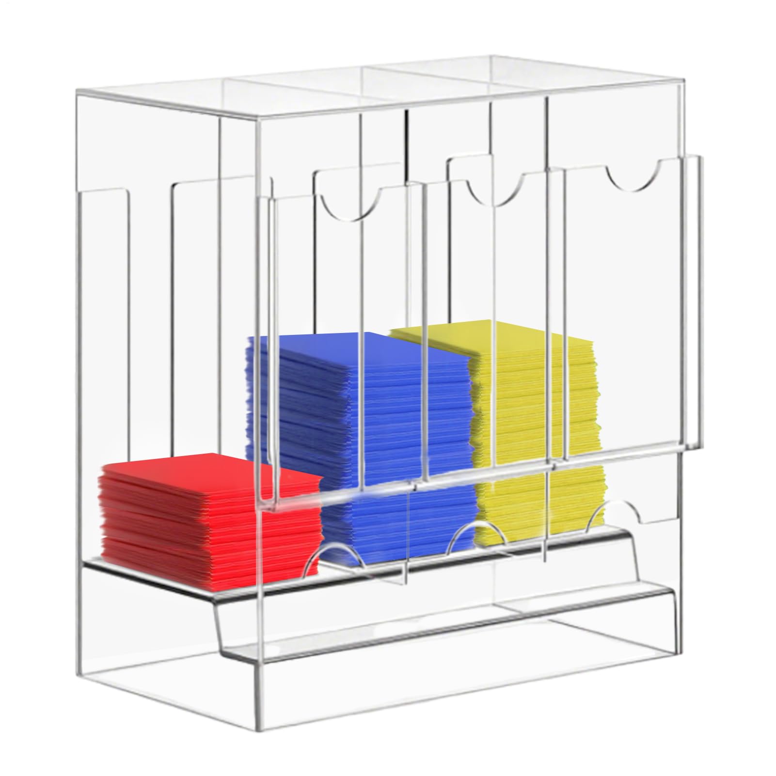 Booster Pack Dispenser Box 3-Fach transparentes Theken-Aufbewahrungsdisplay | Sammelkarten-Pack-Organizer Für Zuhause, Schlafzimmer, Büro und Spielzimmer, sowie als Organizer und Displaybox für Sp