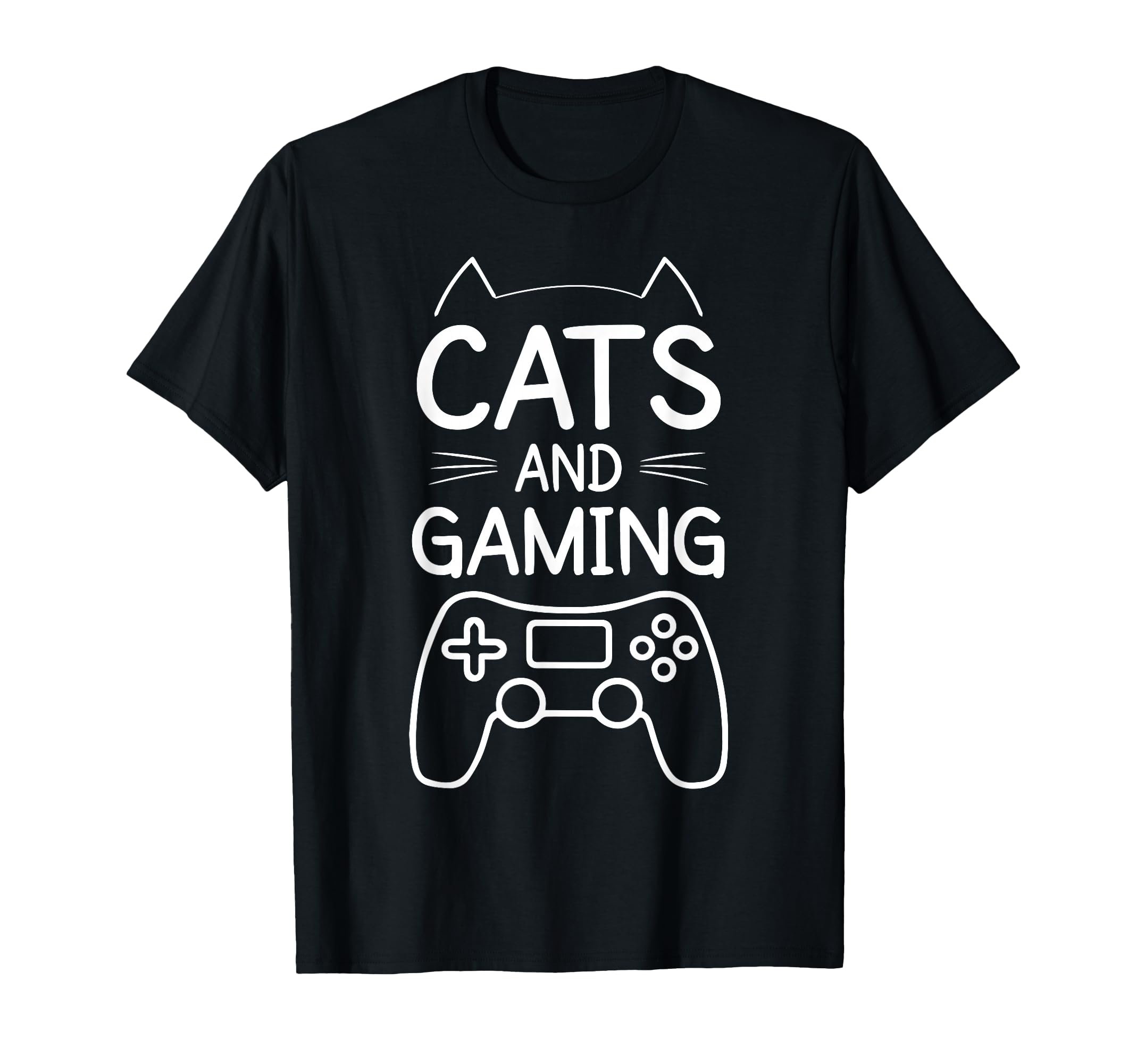 Cats & Gaming Humor Gamer Cat Guy Design Cat Lover & Gamer T-Shirt for Men Women Girls Kids