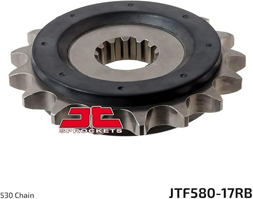 Miniatura 2 de JT Sprockets JTF580.17RB - Piñón delantero acolchado de goma (17 dientes), individual