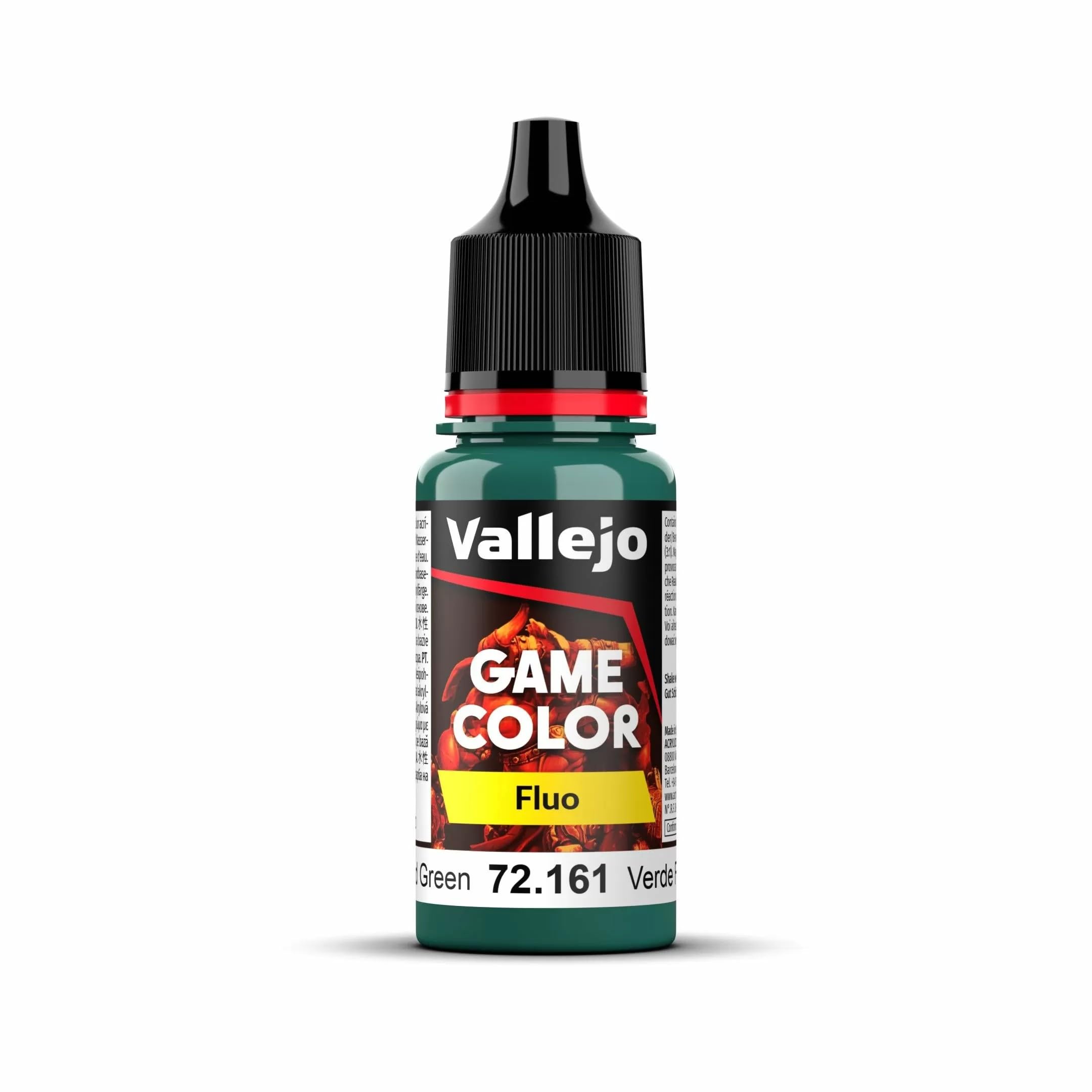 Vallejo - Game Color | Fluorescent Cold Green Paint | Perfect for Airbrushing and Great Adhesion to Figurines and Scale Models | 17 ml (0,58 fl.oz.)
