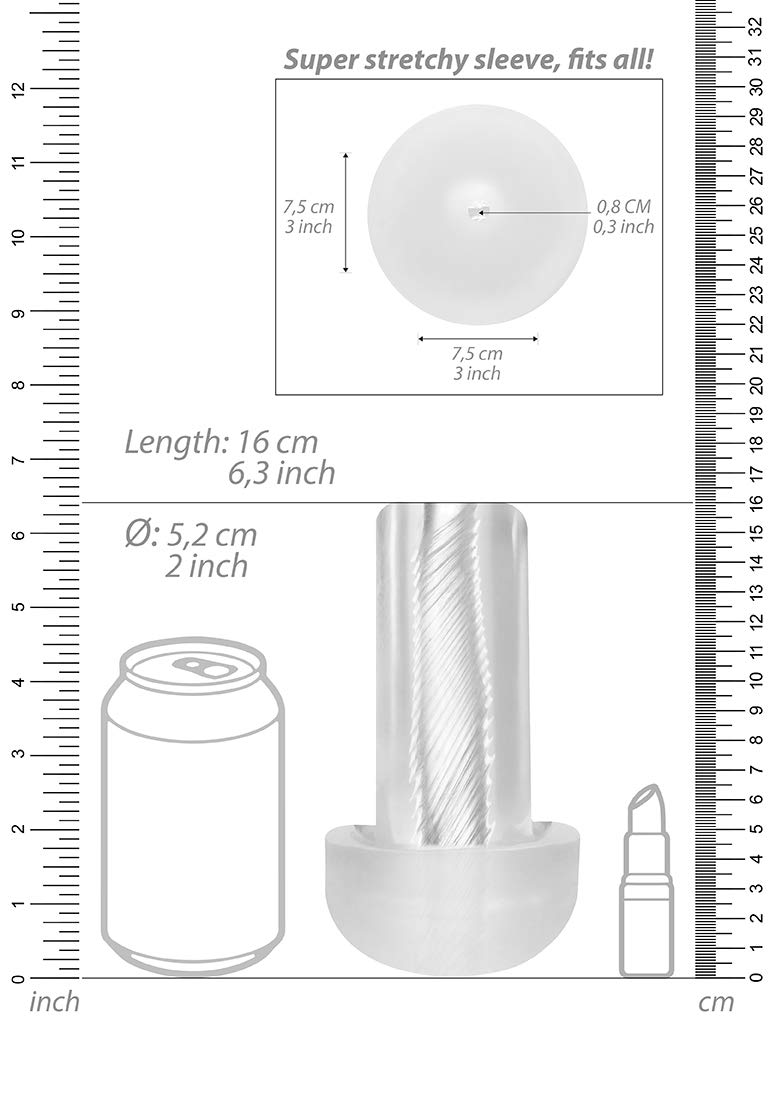 Shots Pumped - Rechargeable Automatic Cyber Pump with Sleeve - Transparent