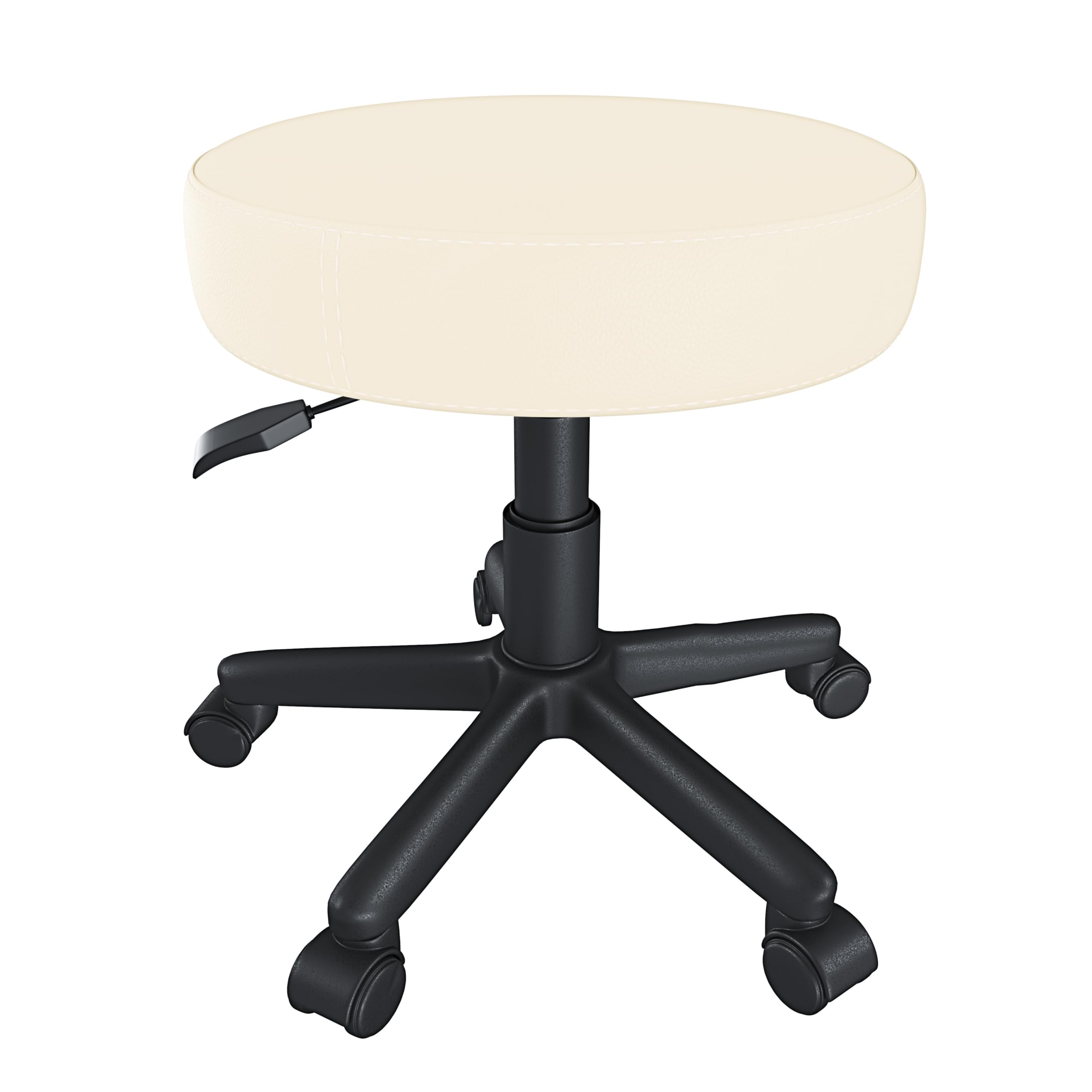 Sgabello Ufficio Girevole Con Schienale | Altezza Regolabile 49-64 Cm | Rosa | 360°