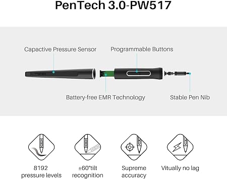 HUION Kamvas 22 Plus Graphics Drawing Tablet with Screen and Single Monitor Arm