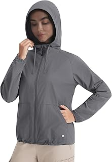 baleaf Women's Sun Shirts Long Sleeve Jackets Mosquito Hiking Lightweight Running UPF 50+ Hoodie UV with 2 Pockets Shirt Dark Gray XL