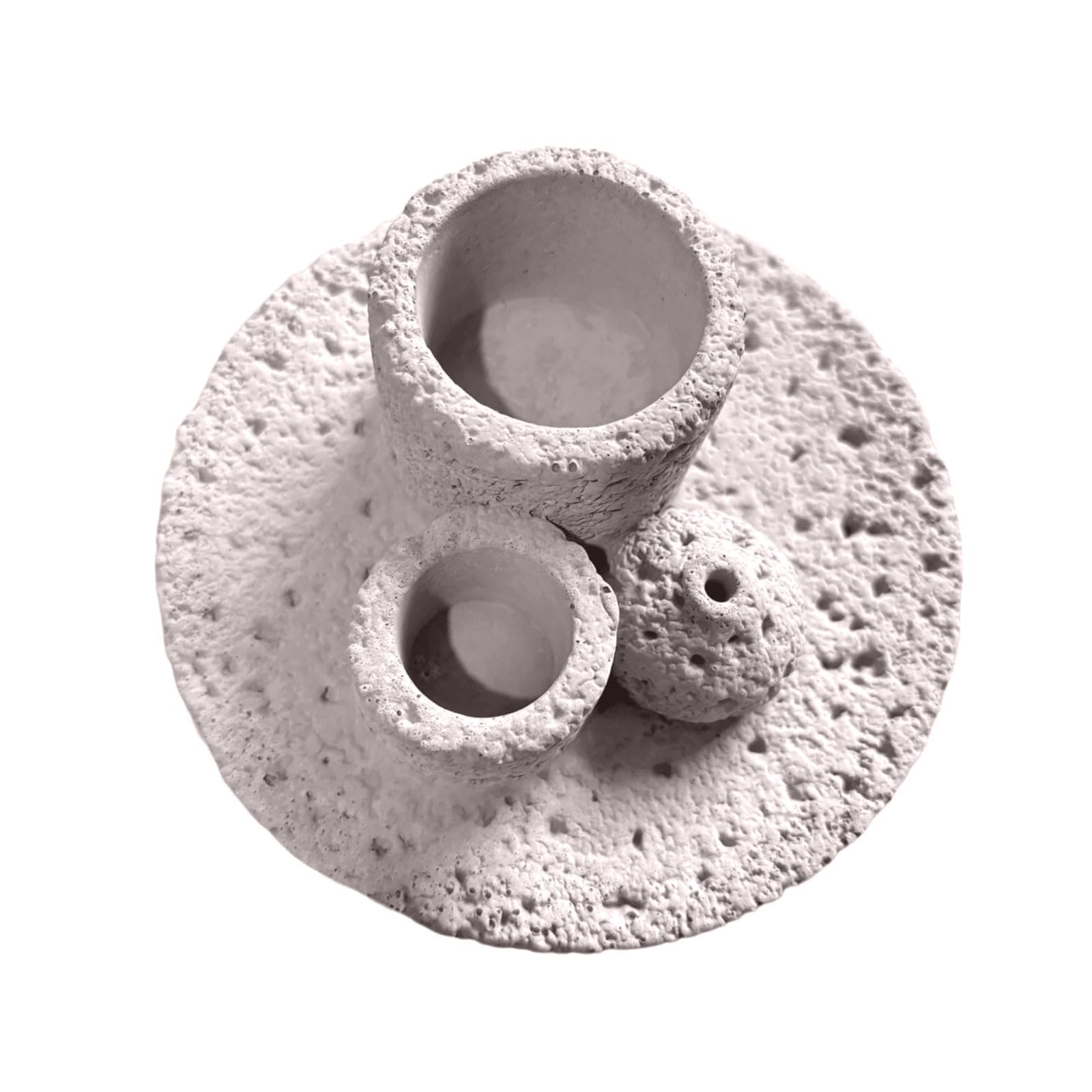 Dutys Cement Burners Holder for Incenses Stick Spiritual Practice and Meditations Concrete Ritual Tray Concrete Incenses Holder