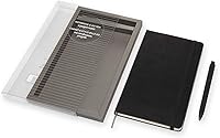 Vista 2 de Moleskine Cuaderno clásico de tapa dura a rayas y bolígrafo Go, negro, grande (5 x 8.25 pulgadas), 240 páginas