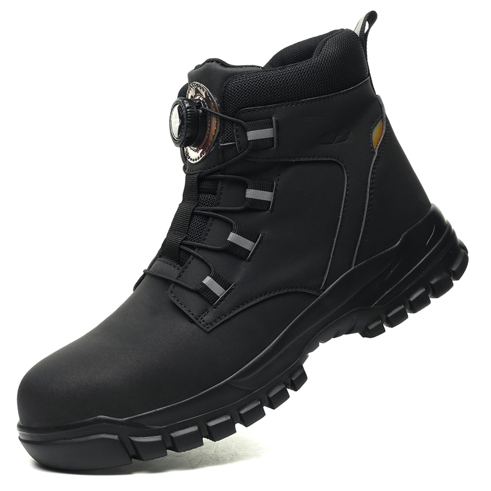 Chaussures de Sécurité Montantes Homme Femme, Baskets de Sécurité avec Fermeture à Molette, Embout Acier, Anti-Perforation Kevlar, pour Chantier et Industrie