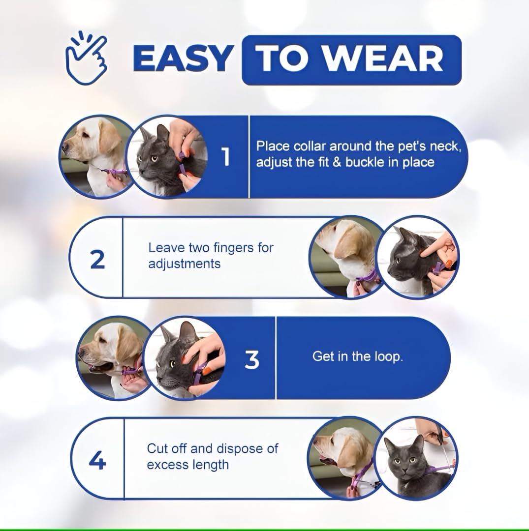 Dog Flea & Tick Collar, 8 Months Protection, Water-Resistant, Safe & Natural Ingredients, Effective for All Breeds, Tick Remover Collar 1