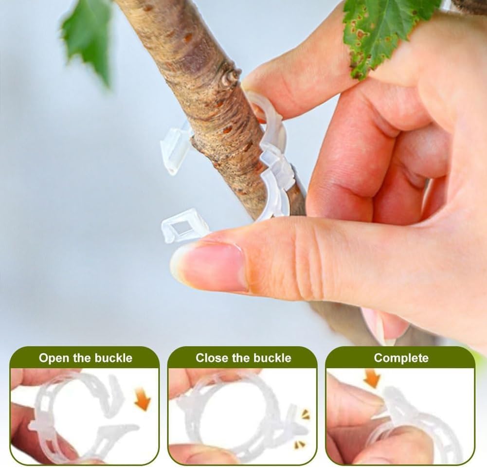 Gesicherte Kunststoff-Pflanzenclip, Pflanzenbefestigungsclips für Kletterpflanzen Kunststoffstütze, Gartenclips Pflanzenstütz-Clips Pflanzenreben-Clips Pflanzenstütze, Gartenclip,