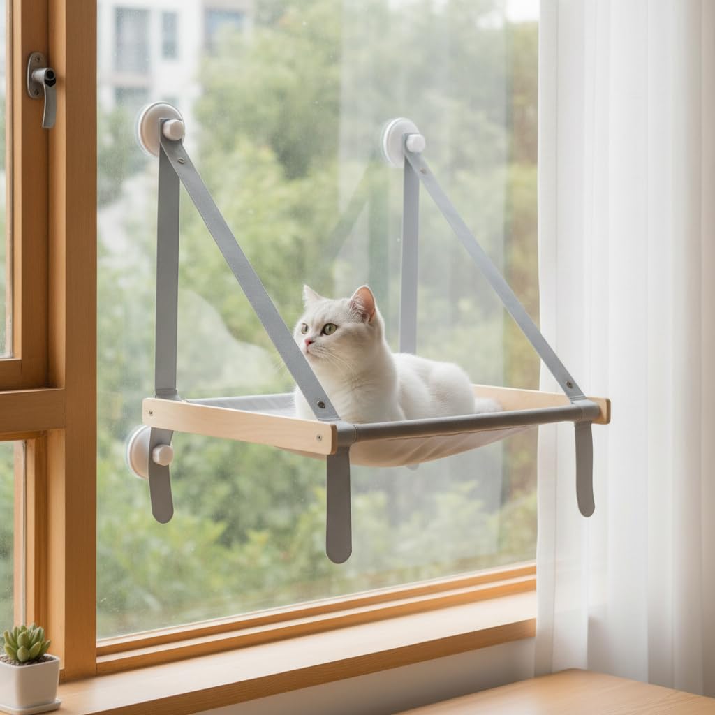 Amaca per Gatti, Tiragraffi, Cuccia e Trespolo per Gatti - Accessori Multifunzione per il, Amaca pieghevole sospesa