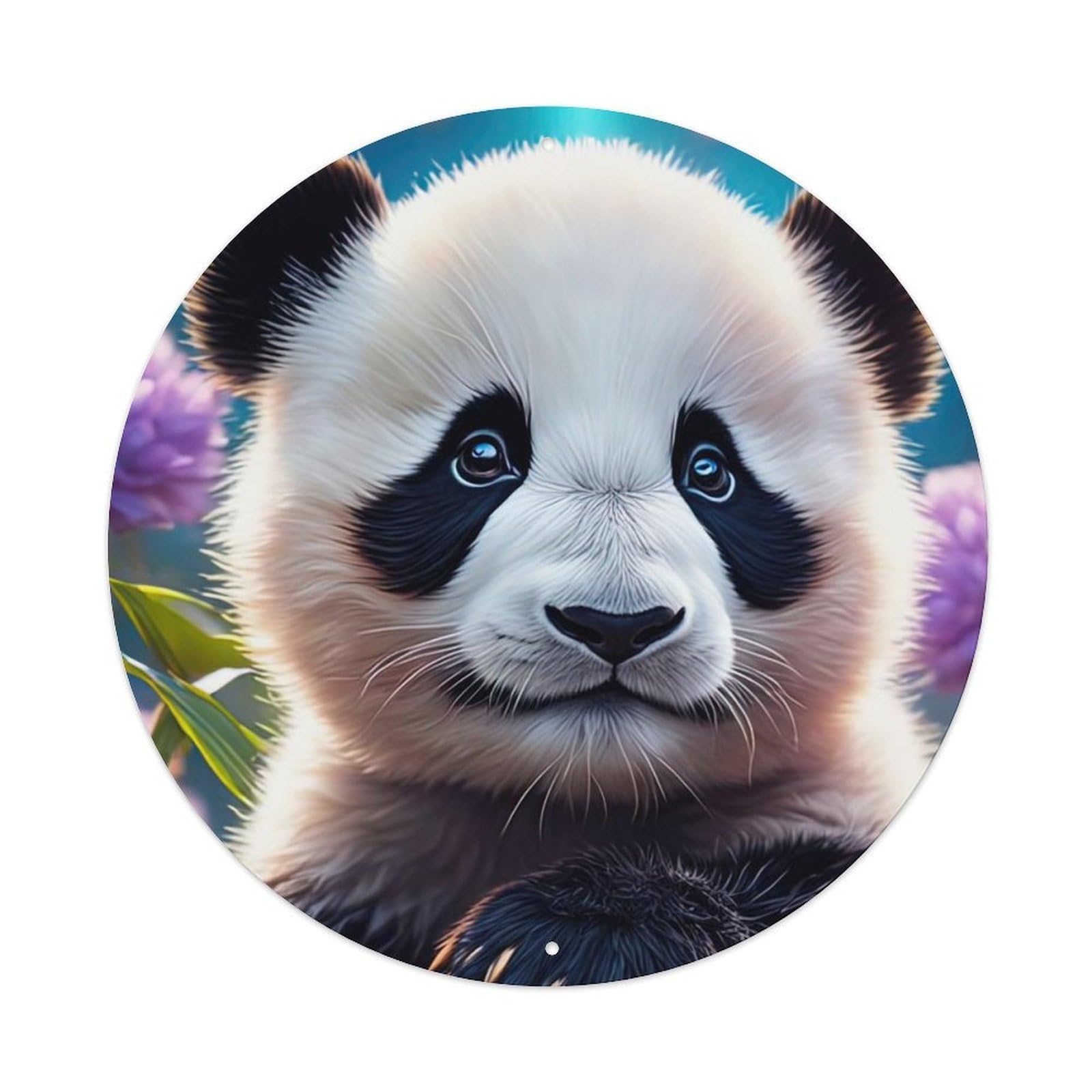 Animal Cute Panda Cub Metal Tin Sign