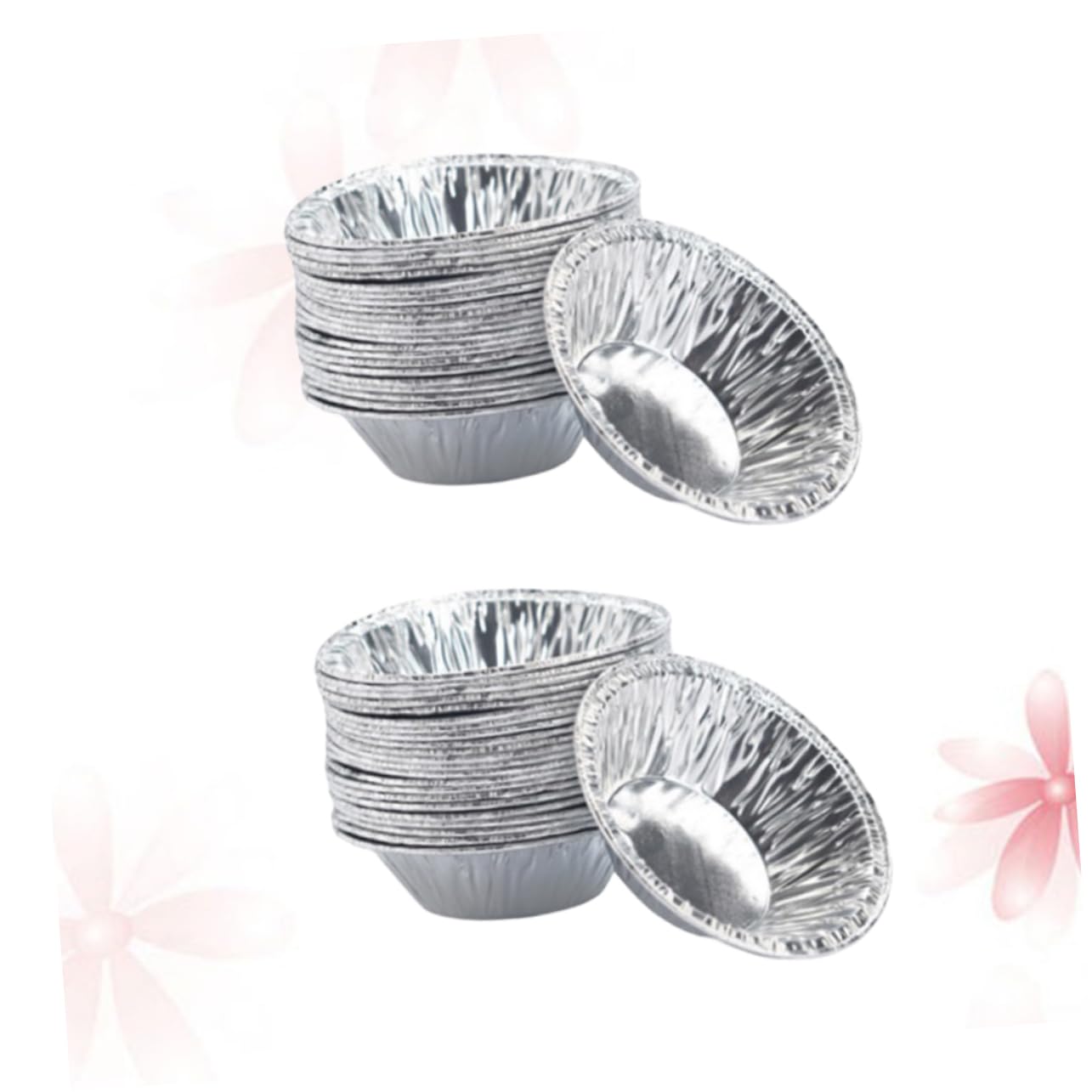MAGICLULU 600 Piezas Sartenes Para Tarta Taza De Pastel De Aluminio Tazas De Muffins De Metal Molde Para Mini Quiches Molde De Bandeja Tazas De Tarta De Huevo Antiadherente Mollete