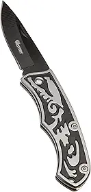 Western YG07 Canivete Dobrável, Preto/Prata, 15 cm