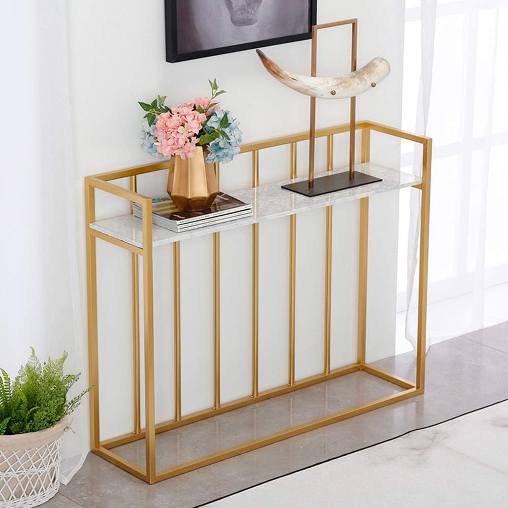 NU INVENTION Console Table Table Hotel Living Room Long Table Entryway Hallway Table Gold 1