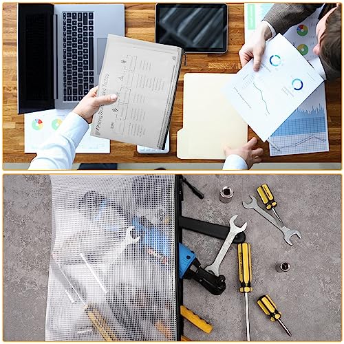 Yopcdj 24Pcs Large Mesh Zipper Pouch File Bags Yopcdj Reusable Zippered Pouches For Organizing Classroom thumb #5