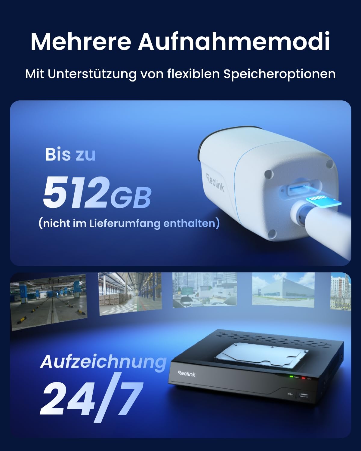Reolink 4K Überwachungskamera Aussen, 125° Diagonalansicht, Farbnachtsicht, smarte Erkennung, Perimeterschutz, Objektentfernungserkennung, Erkennung von vergessenen Objekten, IP67 wetterfest, RP-PCB8M