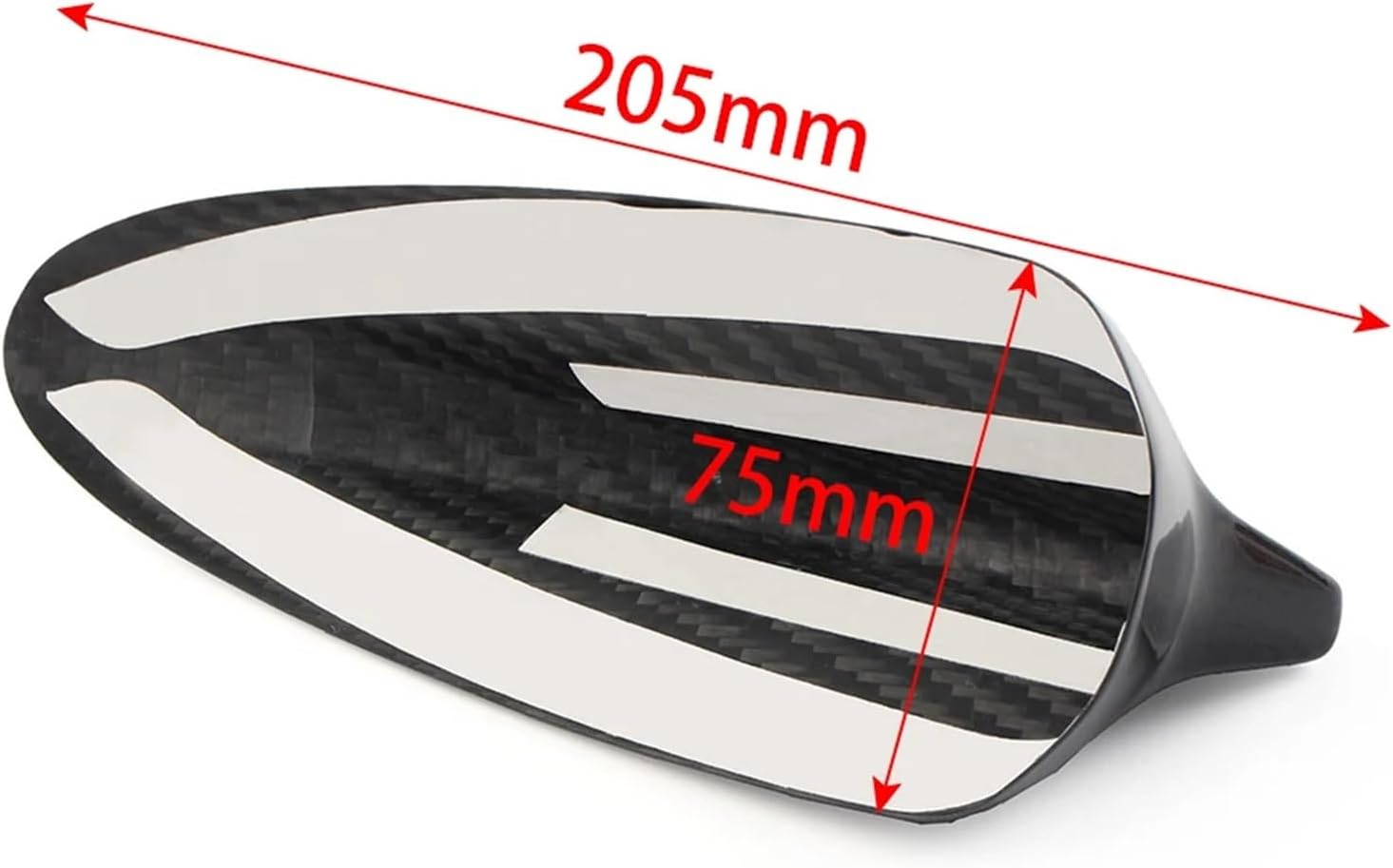 Carbon Fiber Shark Fin Cover Car Styling Sticker Compatible with Mazda 3 Axela CX-3 CX-4 CX-5 CX-8 Black