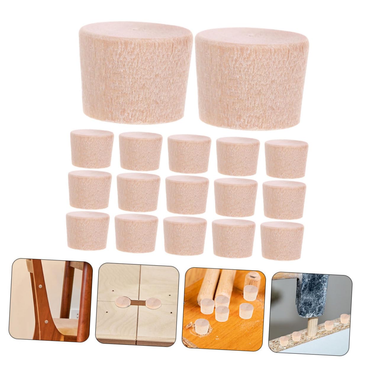 40 Pezzi Tappi Di Legno Per Fori - Copriviti Per Mobili E Decorazioni Fai Da Te - Foto 6