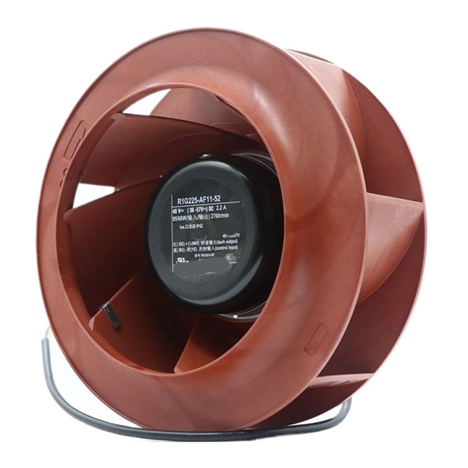 Ventilateur centrifuge R1G225-AF11-52 48V pour refroidissement armoire technique