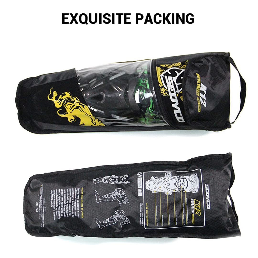 Rodilleras Racing Riding Moto Equipo protección Hombres Motocross Protector Rodilla Rodilleras Seguridad K12 Yellow Knee