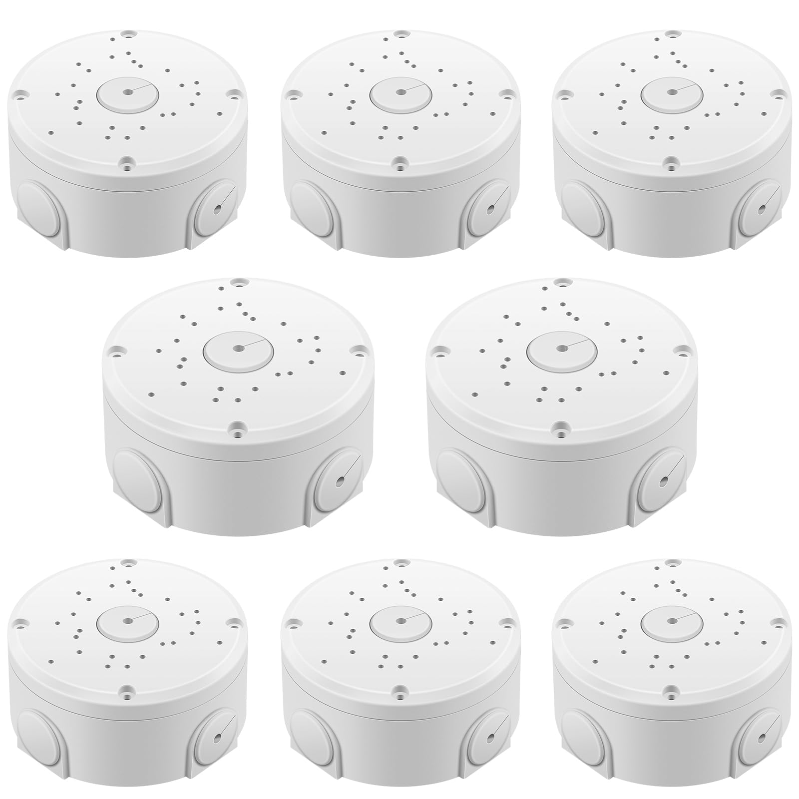 Universial Security Camera Junction Box ABS Waterproof Wall Mounting Brackets for CCTV Camera Hide Cable(8 Pack)