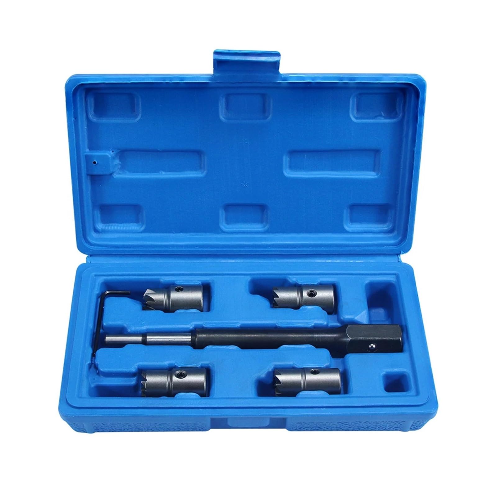 Kit de 5 Piezas de Limpiador de Asiento de inyector diésel, Compatible con Motor, Cortador de Asiento de inyector diésel, Limpiador de carbón