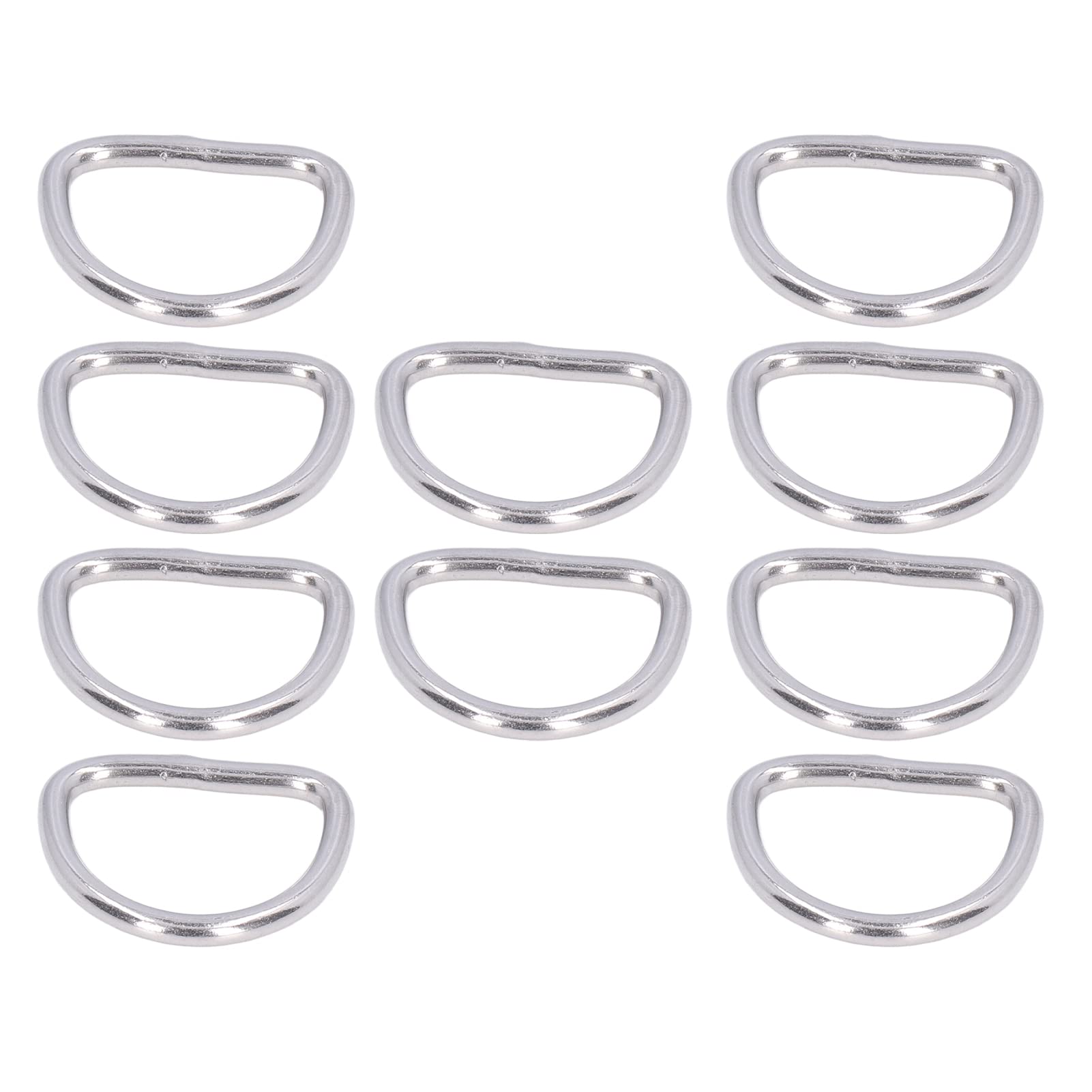D Ring, Seamless D Rings Stainless Steel 316 10Pcs for Chains