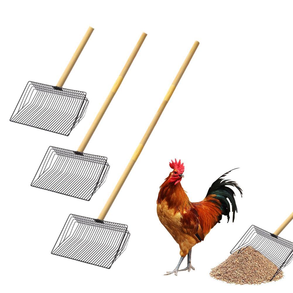 MOUNTTU Hühnerkotschaufel 3-in-1 - Edelstahl Reinigungswerkzeug Für Hühnerstall