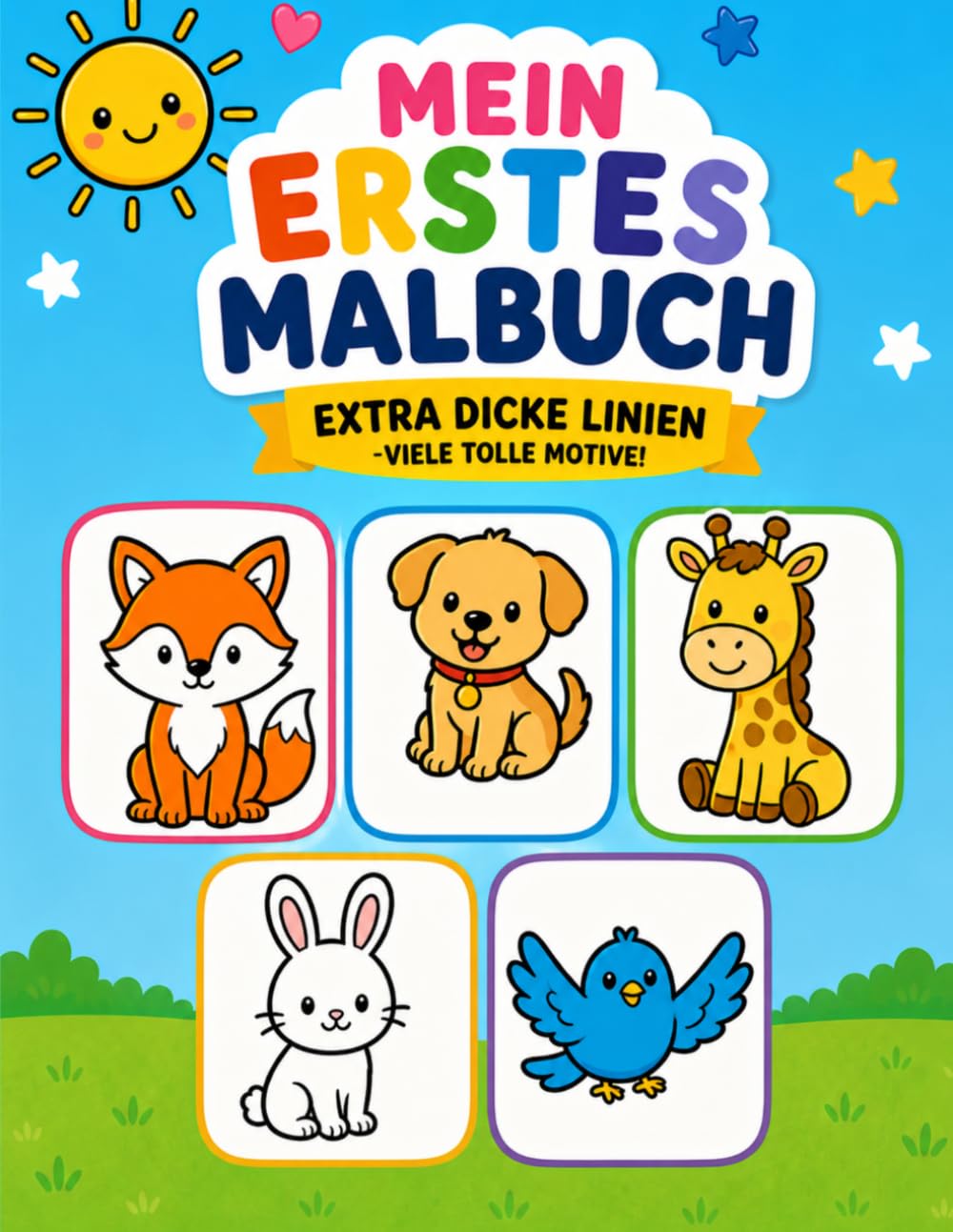 Bauernhof Ausmalbuch für Kleinkinder: Einfaches Malbuch mit dicken Linien (Mein erstes Malbuch für Kinder)