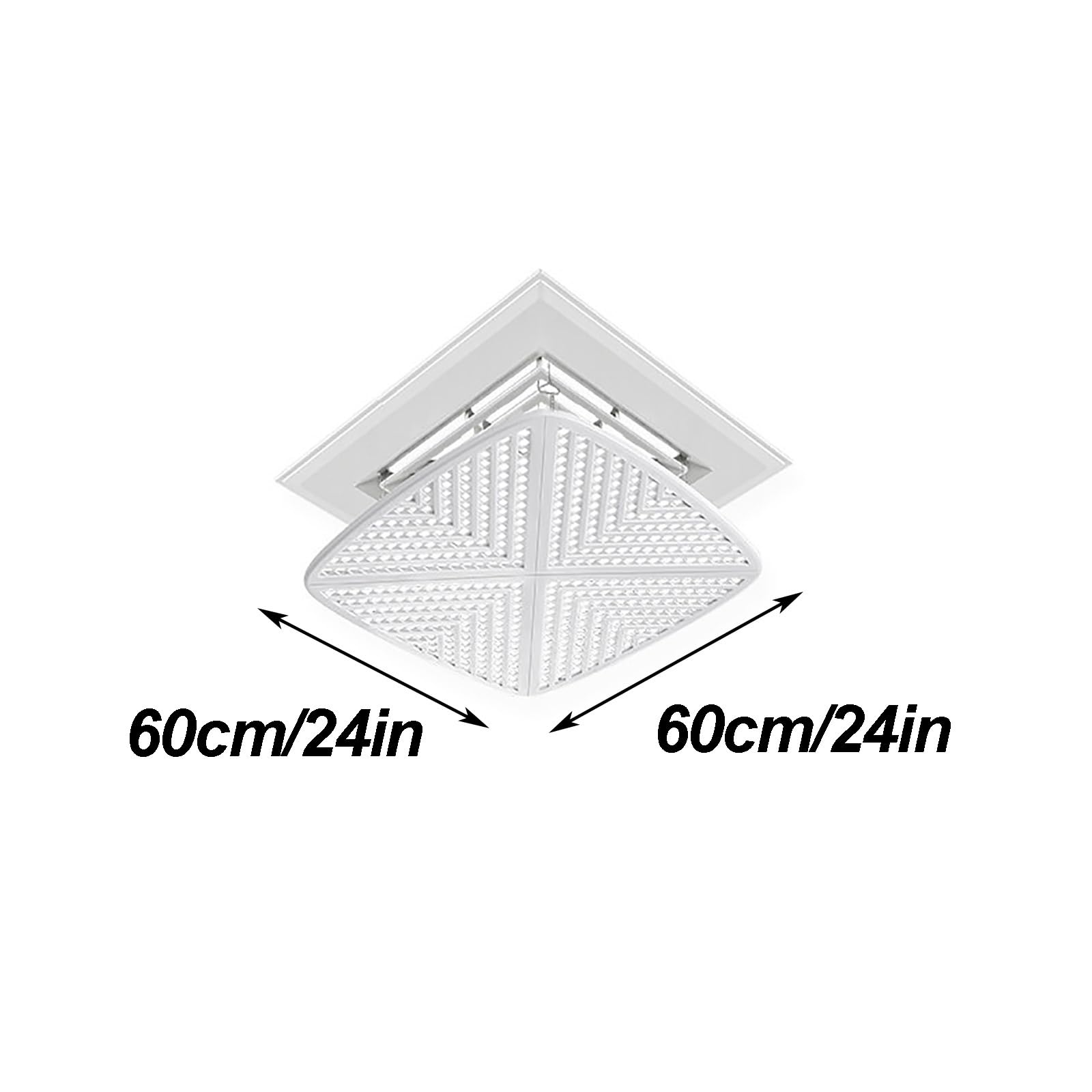 Deflettore Condizionatore Universale per Bocchette, Deflettore Aria Condizionata a Soffitto, Protezione Contro il Flusso Diretto per Casa e Ufficio(60x60 cm/24x24 in)