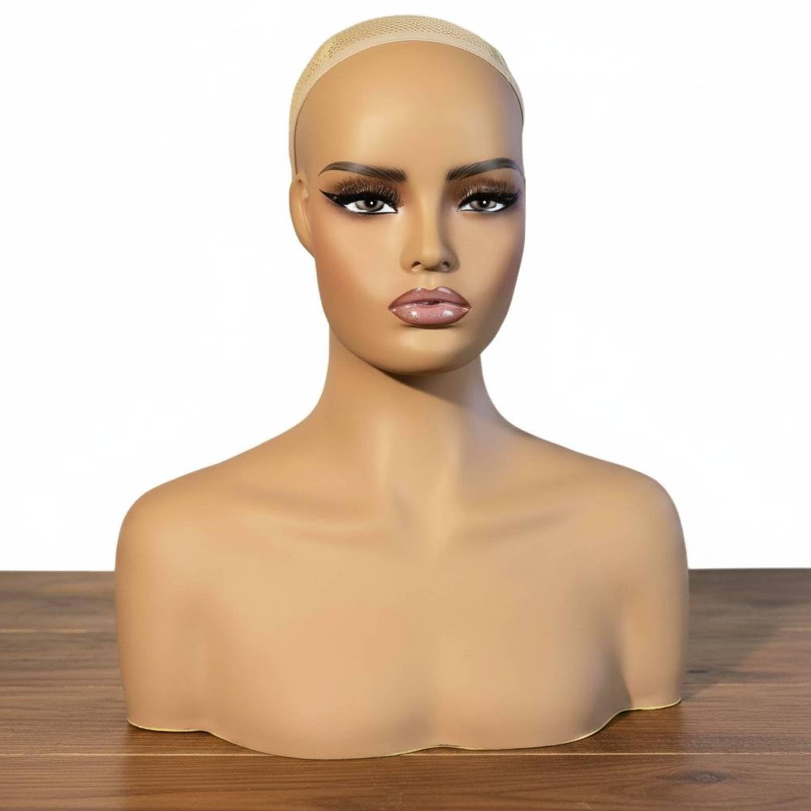 Amazon.co.jp: Jinhxofs PVCマネキン頭部 リアル風 半身ディスプレイ