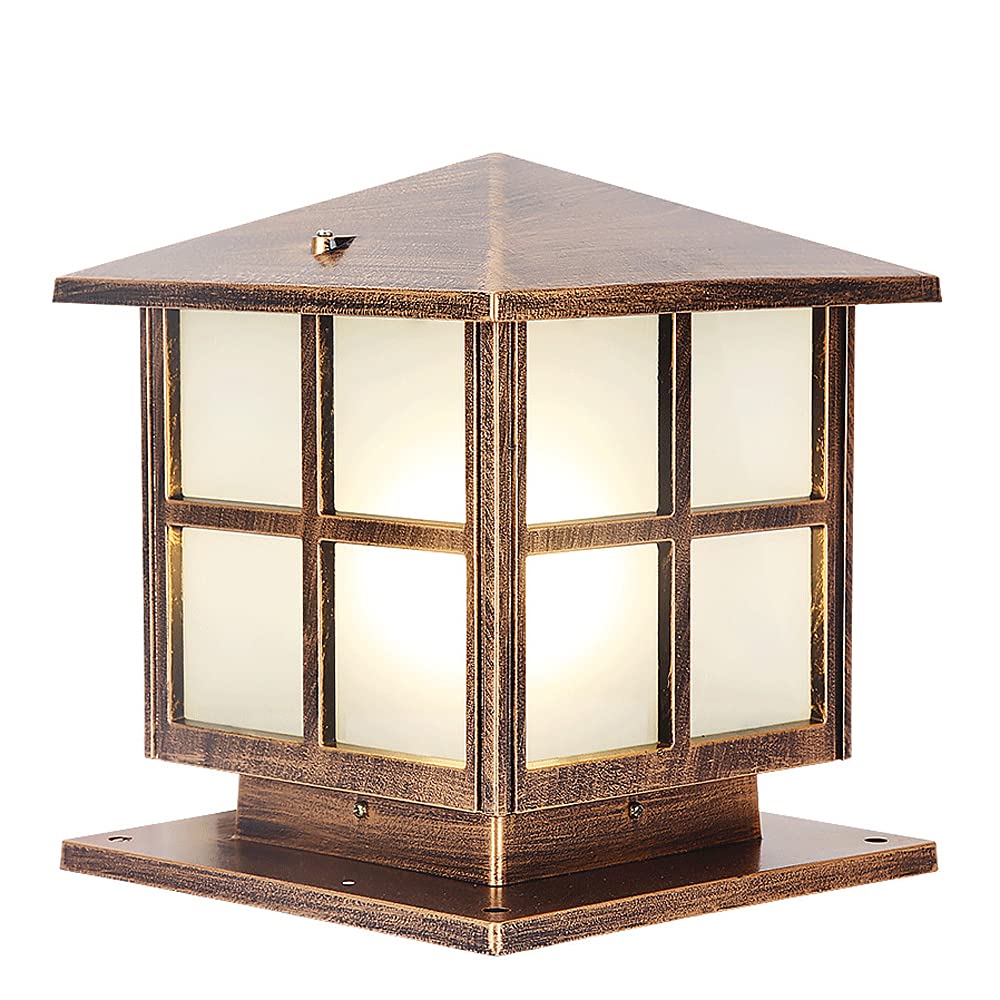 SLAWA Outdoor Post Lights Fixture, Modern Yard Entry Outdoor Column Lights with Aluminum Housing, Patio Pillar Lights Outdoor with Tempered Glass, IP65 Waterproof