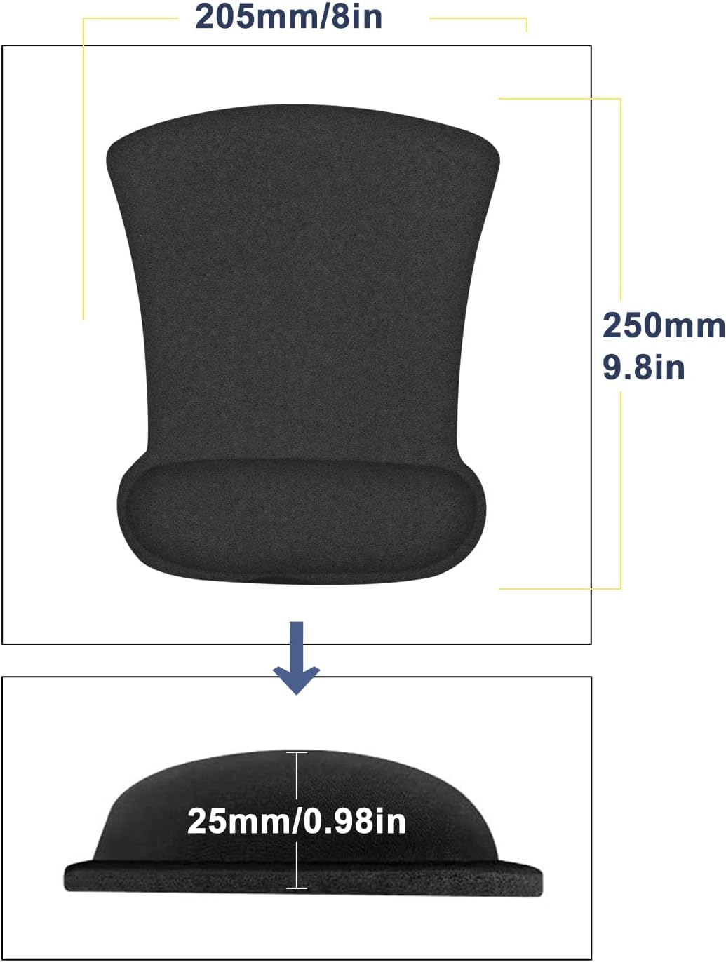 Nsipan Custom Mouse Pad with Wrist Rest Personalized Wrist Support Memory Foam Mat Mouse Mat with Photo Text Slip-Resistance Silicone for Computer, Laptop, Home & Office Desk Accessories