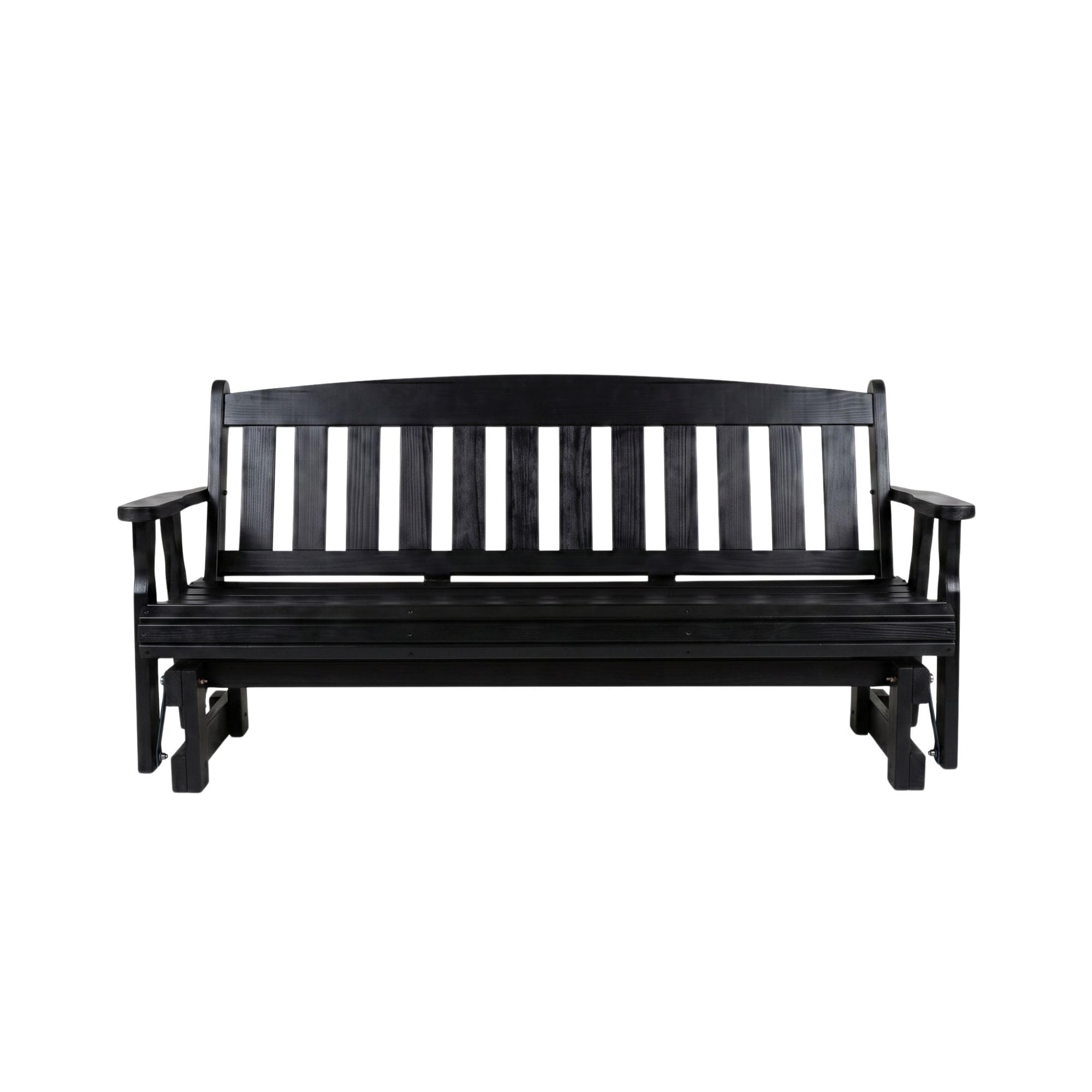 Amish Casual Heavy Duty 800 Lb Mission Pressure Treated Porch Glider (Semi Solid Black Stain, 6 Foot)