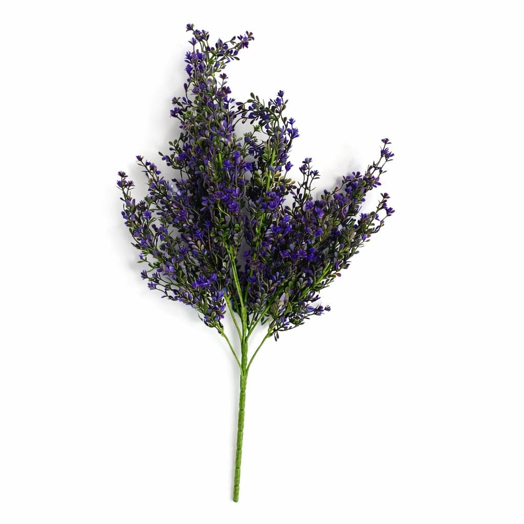 Leaf Artificial Heather Stem - Purple - 75cm