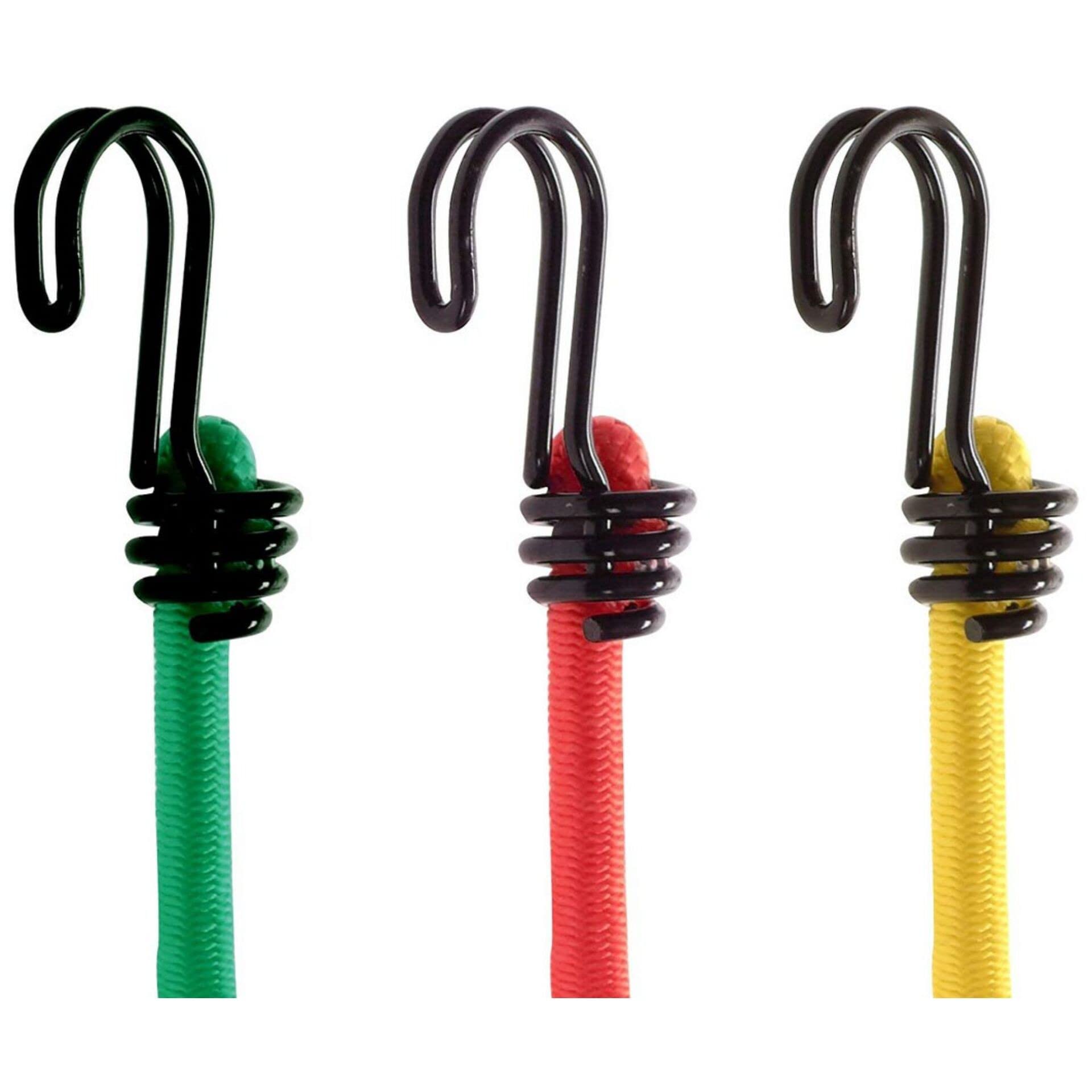 MASTER LOCK Tendeur Plat avec Crochet [80 cm d'Elastique] [Double Crochet Inversé] 3225EURDAT - Idéal pour le Transport de Charges, l'Emballage, le Camping