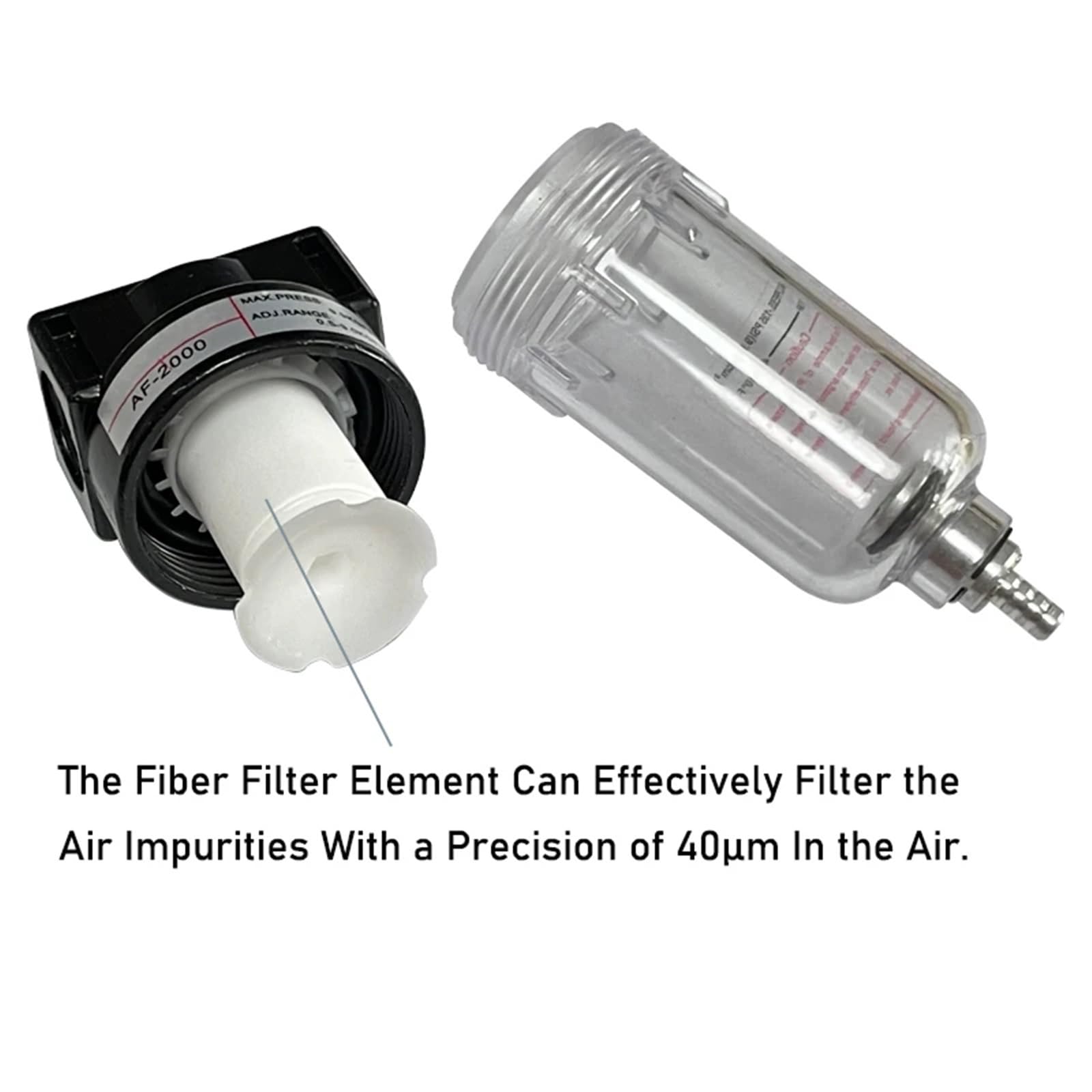 AF2000 separator wilgoci do sprężarki uniwersalny filtr powietrza wody oleju Catch Auto 1/10.2 cm filtr sprężonego powietrza (z armaturą UE)
