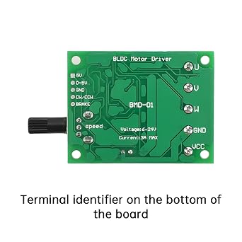 لوحة تشغيل محرك بدون فرشاة Dc 6v-24v 12v وحدة تحكم سرعة Bldc وحدة تبديل بدون قاعة حاكمة ثلاثية الطور