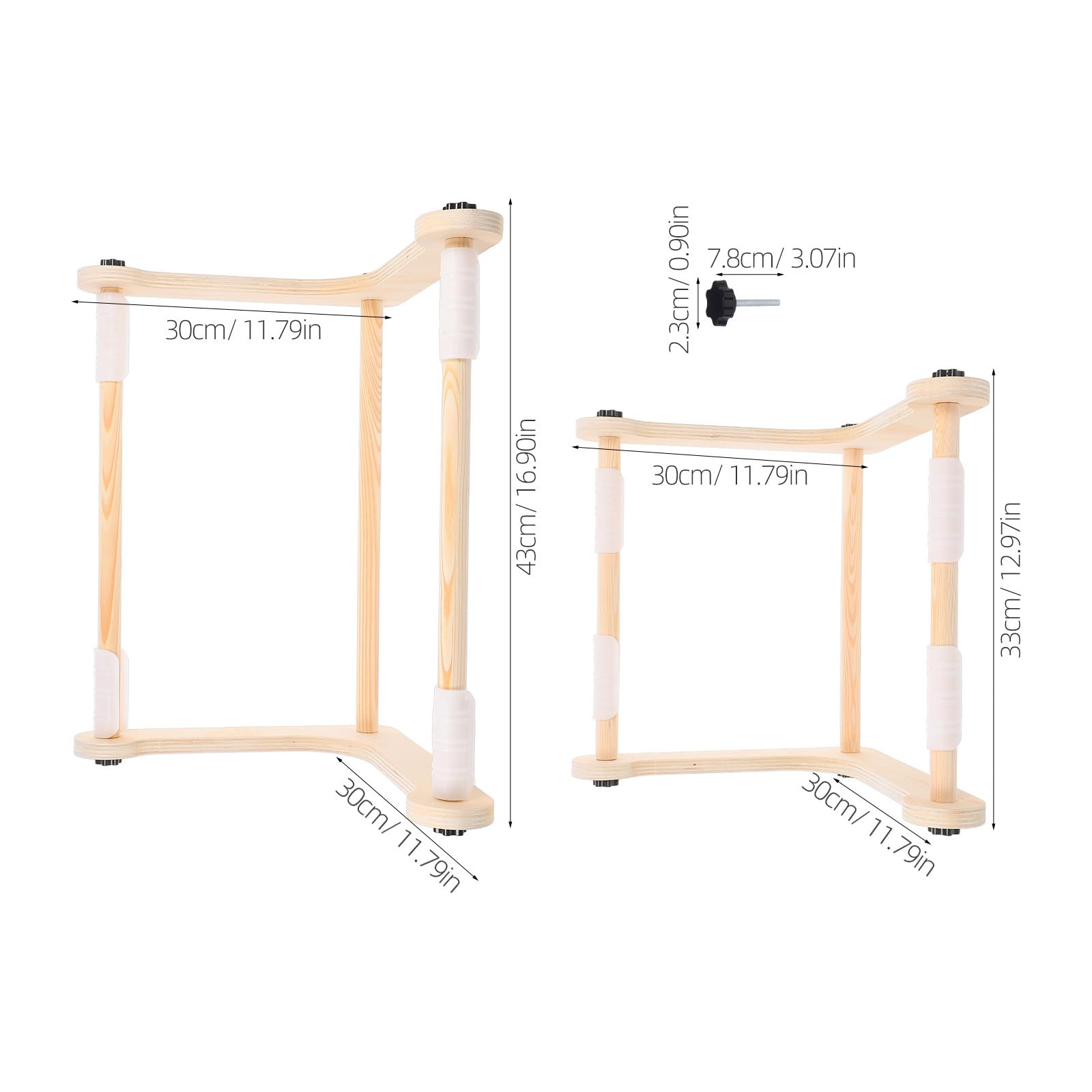 DOITOOL Soporte Ajustable para Aro de Bordar de Madera Maciza Soporte de Regazo y Mesa para Punto de Cruz Bastidor Portátil para Labores de Aguja y Tapices Adecuado para Manualidades y