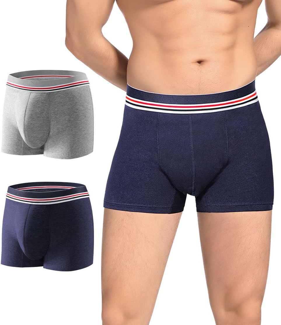 Carer Incontinence Underwear for Men Washable Mens Incontinence Underwear with Front Absorbent Urine 80ml Waterproof Leak Proof Underwear for Men Reusable Incontinence Boxer Briefs 2 Pack, 3X-Large