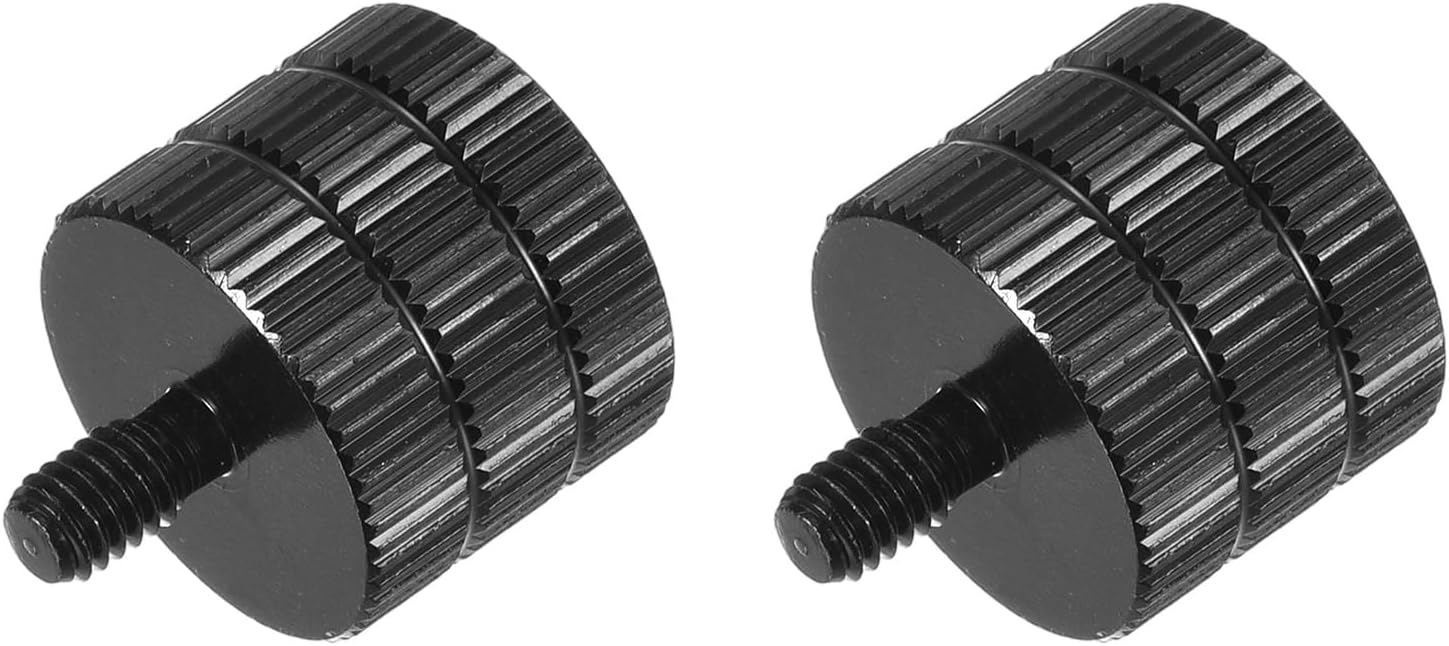 MECCANIXITY 2PCS Mic Stand Adapter 1/4 Female to M5 Male Screw Thread Adapter for Microphone Stand Mount to Camera Tripod Adapter