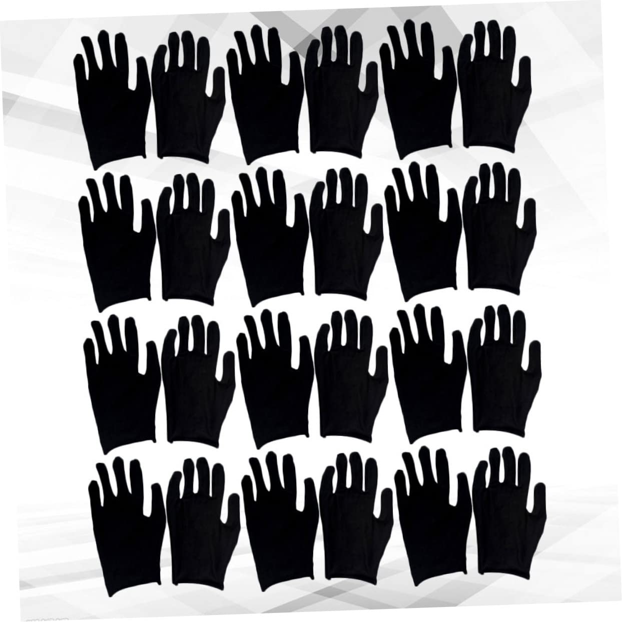 Didiseaon Guantes 12 Pares de Trabajo Negro de Algodón para Jardinería
