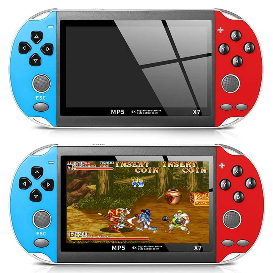 X7 Handheld Game Console Player 4.3 Inch LCD Display 8GB Double-rocker Built in 3000 Classic Game Retro Mini Pocket MP5 Video Game