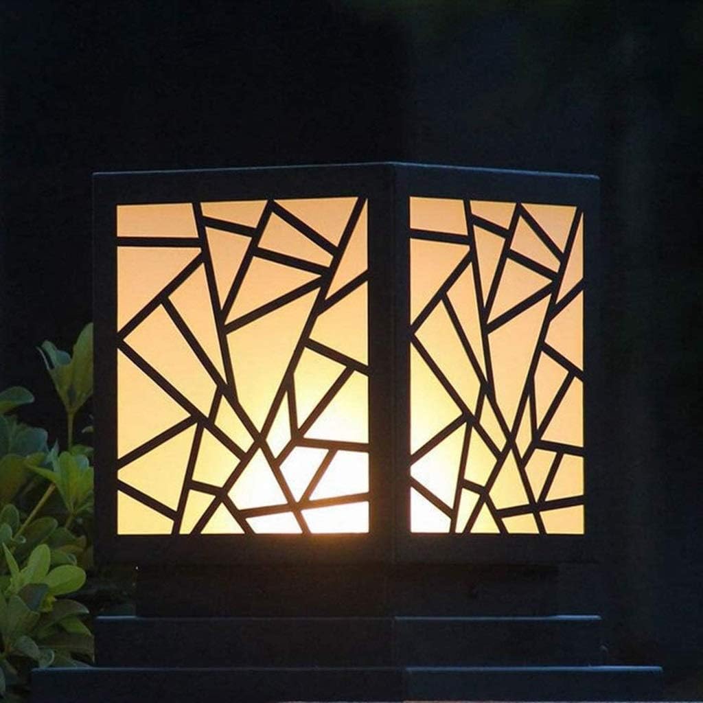 Lamp Outdoor Garden Lamp Post Lamp Modern Minimalist Column Head Lamp Waterproof Garden Landscape Lamp Iron Outdoor Lamp (Size : 30cm) (20cm)