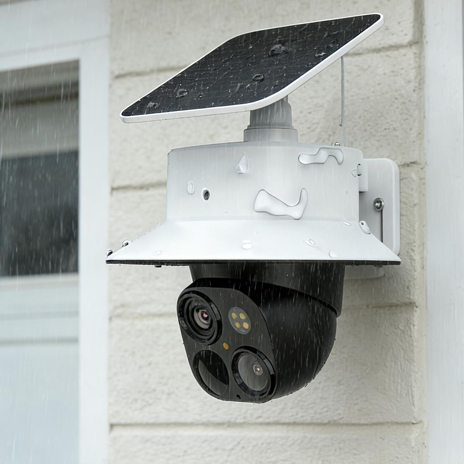 Housse de Protection Contre la Pluie pour Eufy Security SoloCam S340 Résistante aux Intempéries Protège Contre la Pluie, Les Aayons UV Poussière et Vents Violents（Blanc）