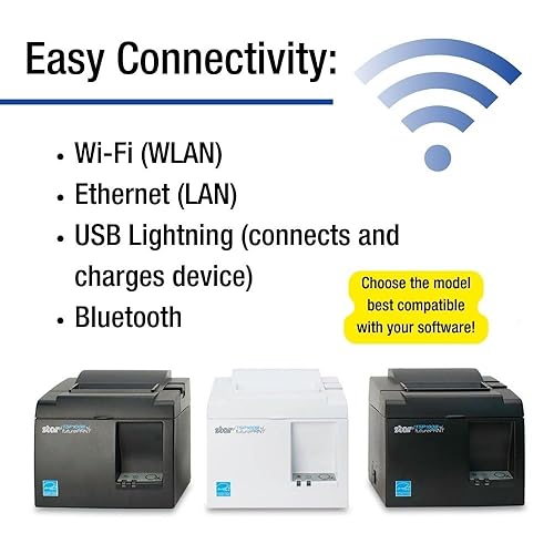 Miniatura 5 de Star Micronics TSP143IIIBi - Impresora de facturas con Bluetooth para iOS, Android y Windows con cortador automático y fuente de alimentación