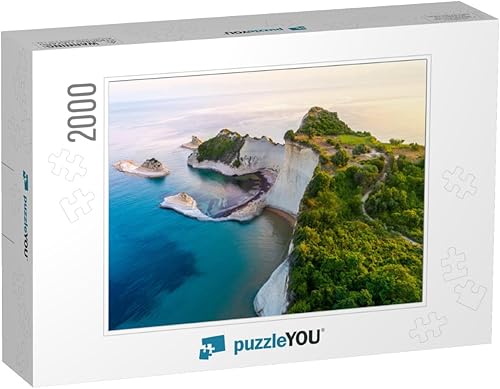 Hermosa vista del cabo Drastis en la isla de Corfú en... Rompecabezas con 2000 piezas