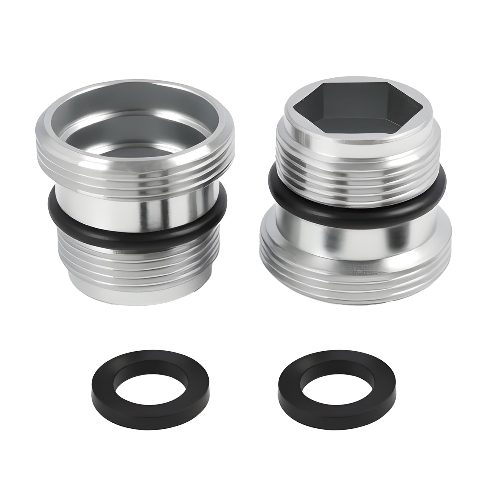 Adattatore per rubinetto da M18 a M22, filettatura esterna con guarnizione in gomma, ottone cromato di alta qualità, adatto per cucina e bagno, compatibile con filtro dell'acqua, aeratore, attacco