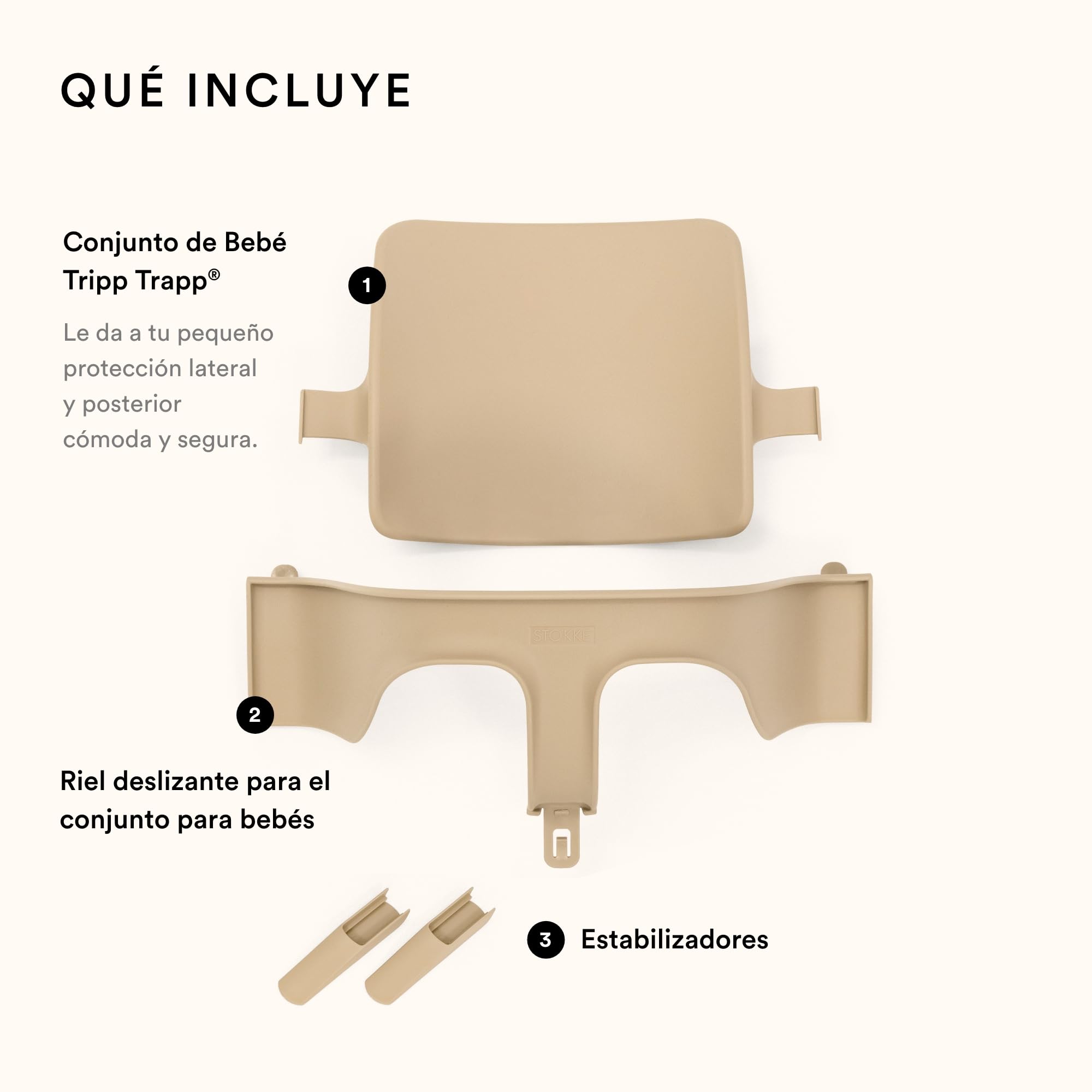 Stokke(ストッケ) トリップトラップ ベビーチェア ハイチェア 付属品 ベビーセット ストーム グレー 食卓 赤ちゃん 椅子 ※本体別売り 159317 - 3