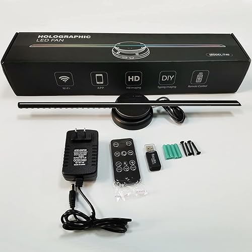 Miniatura 8 de CACACOL Ventilador publicitario holográfico 3D 720p HD Wi-Fi 3D ojo desnudo holográfico LED ventilador para tienda cartel centro comercial